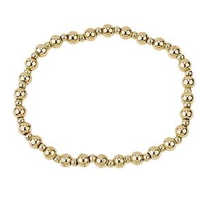 NWT Simply Southern Water Resistant Graduated Gold Beaded Bracelet | Elastic